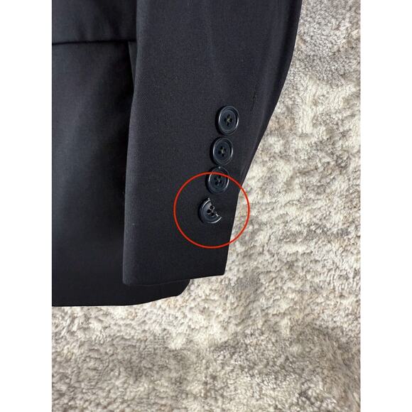 Brooks Brothers Mens Size 41L/35 100% Wool Blazer Jacket Black Long Sleeve - Picture 2 of 11